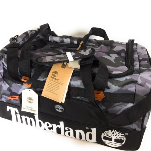 timberland leather duffle bag
